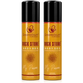 Greenblosum Rock Stone Body Deo for Men  Long Lasting Fragrance Spray  75ml Pack 2