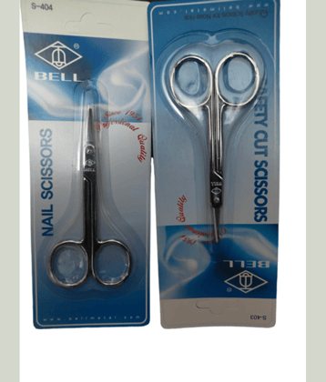 Bell Imported Nail and Safety Cut Scissor- Pack of 2
