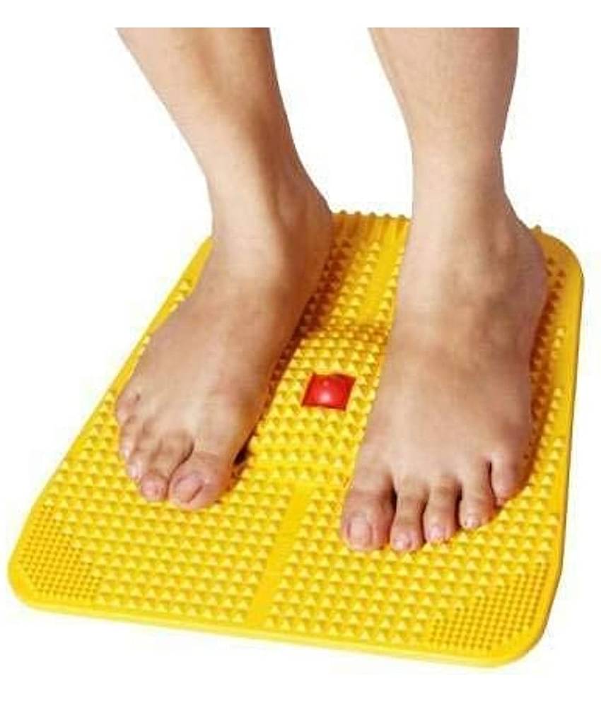 Horsefit  Manual Plastic Acupressure Foot Massager Plate with 24 Magnets for Stress Free, Blood Flow Controller, Pain Relief, Multicolor