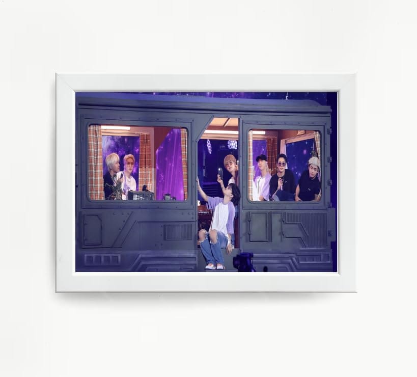 NOKKES Bts Army Bangtan Boy V suga J-Hope Jungkook Jin Jimin Rm 5X7 Inch Size Photo Frame Photo Home Office_EQW245