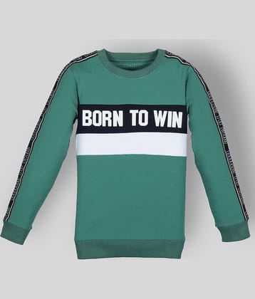 PLUM TREE Pack of 1 Boys Cotton Sweatshirt ( Green )