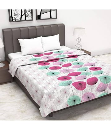 DIVINE CASA Double Cotton Pink Abstract Dohar