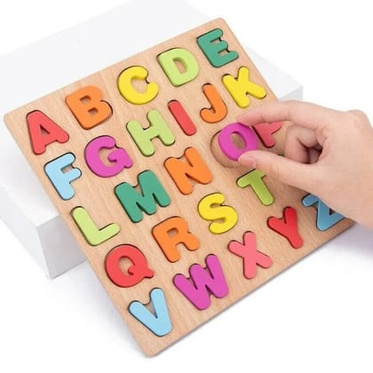 Alphabet Shape Board | 3d Matching Puzzle Wooden Toys for Kids