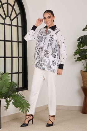 B&W Cotton shirt-Black White / XXS / Cambric