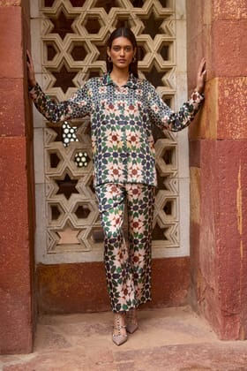 MOSAIC PRINT PANT-XL / Multi