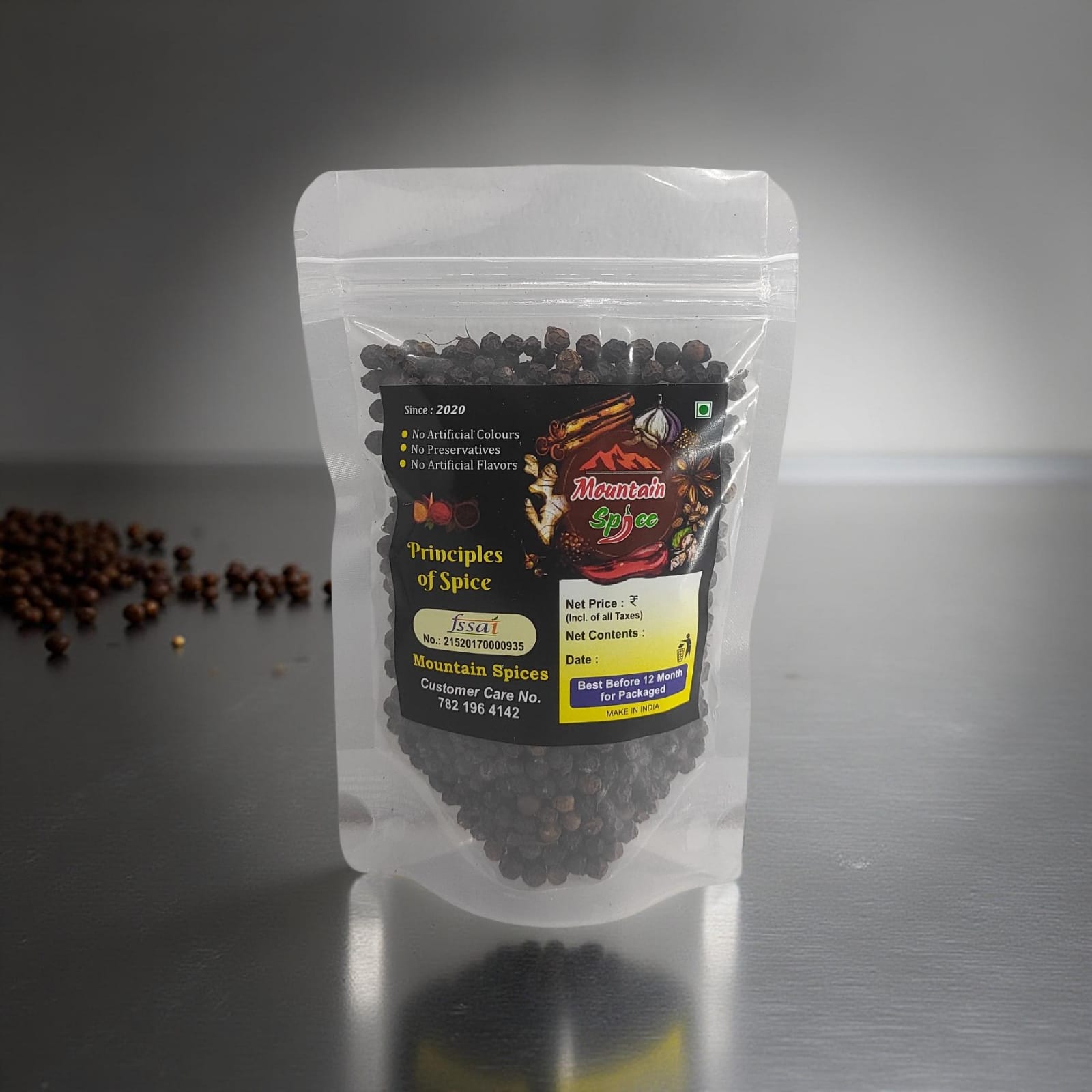 Whole Black Pepper (Kali Mirch) 50 G