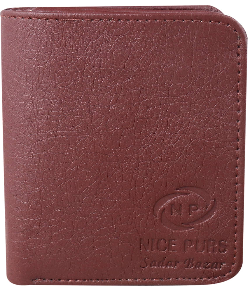Nice Purse Brown PU Men's Two Fold Wallet,Regular Wallet ( Pack of 1 )