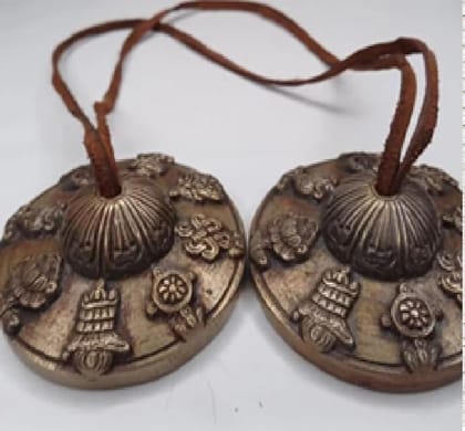 Brass & Kansa Tingsha Bell Tibetan Manjeera For Meditation & Healing
