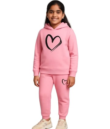 CRAZYON Pack of 1 Girls Fleece Sweatshirt ( Pink )