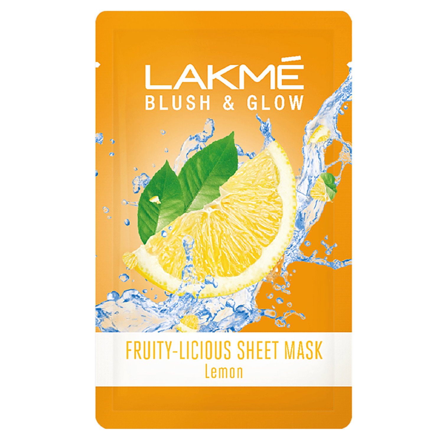 LAKME BLUSH & GLOW FRUITY-LICIOUS SHEET MASK LEMON