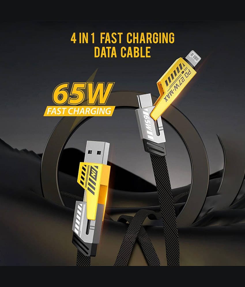 Tecsox Yellow 5 A Type C Cable 1 Meter