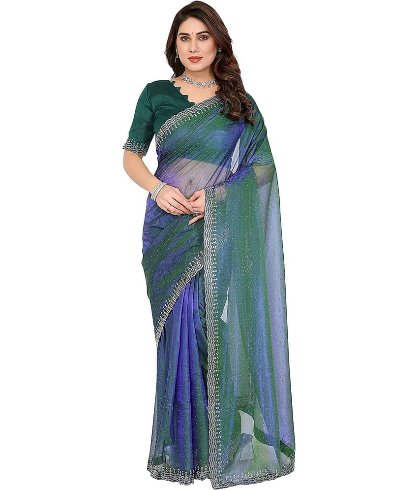 ANAND SAREES Net Solid Ilkal Saree With Unstitched Blouse Piece ( Yellow )