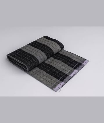 Shyam Handloom Cotton Men's Lungi Black ( Pack of 1 )