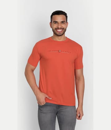 Zeffit Pack of 1 Cotton Blend Regular Fit Men's T-Shirt ( Rust )