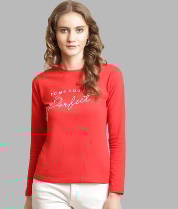 Fabflee Women Cotton Printed Regular Fit Round Neck T-Shirt ( Black )