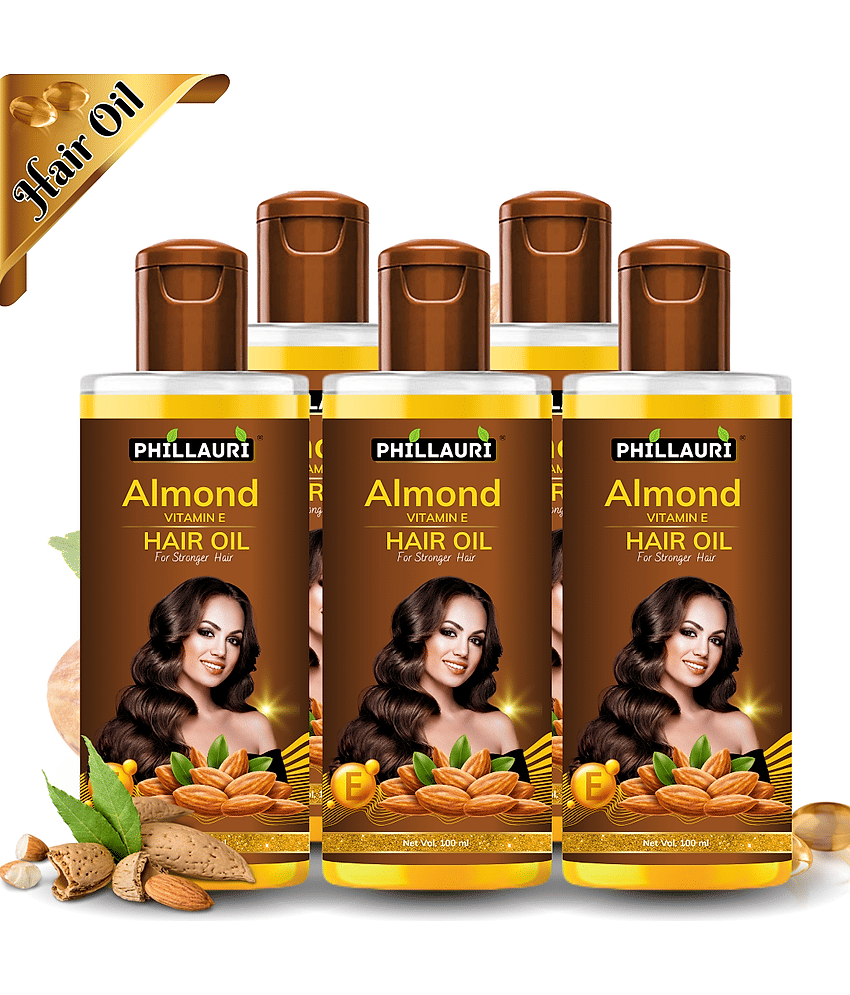 Phillauri Hair Growth Almond Oil 500 ml ( Pack of 5 )