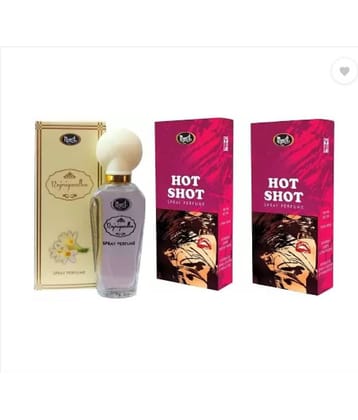Monet - 1 RAJNIGANDHA & 2 HOT SHOT PERFUME 30 ML EACH Eau De Parfum (EDP) For Women,Men 90 ( Pack of 3 ) Monet - 1 RAJNIGANDHA & 2 HOT SHOT PERFUME 30 ML EACH Eau De Parfum (EDP) For Women,Men 90 ( Pack of 3 )