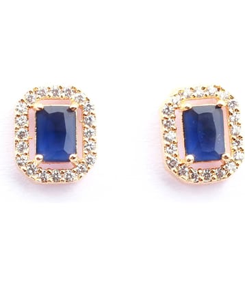 Jewels Corner - Blue Stud Earrings ( Pack of 1 )
