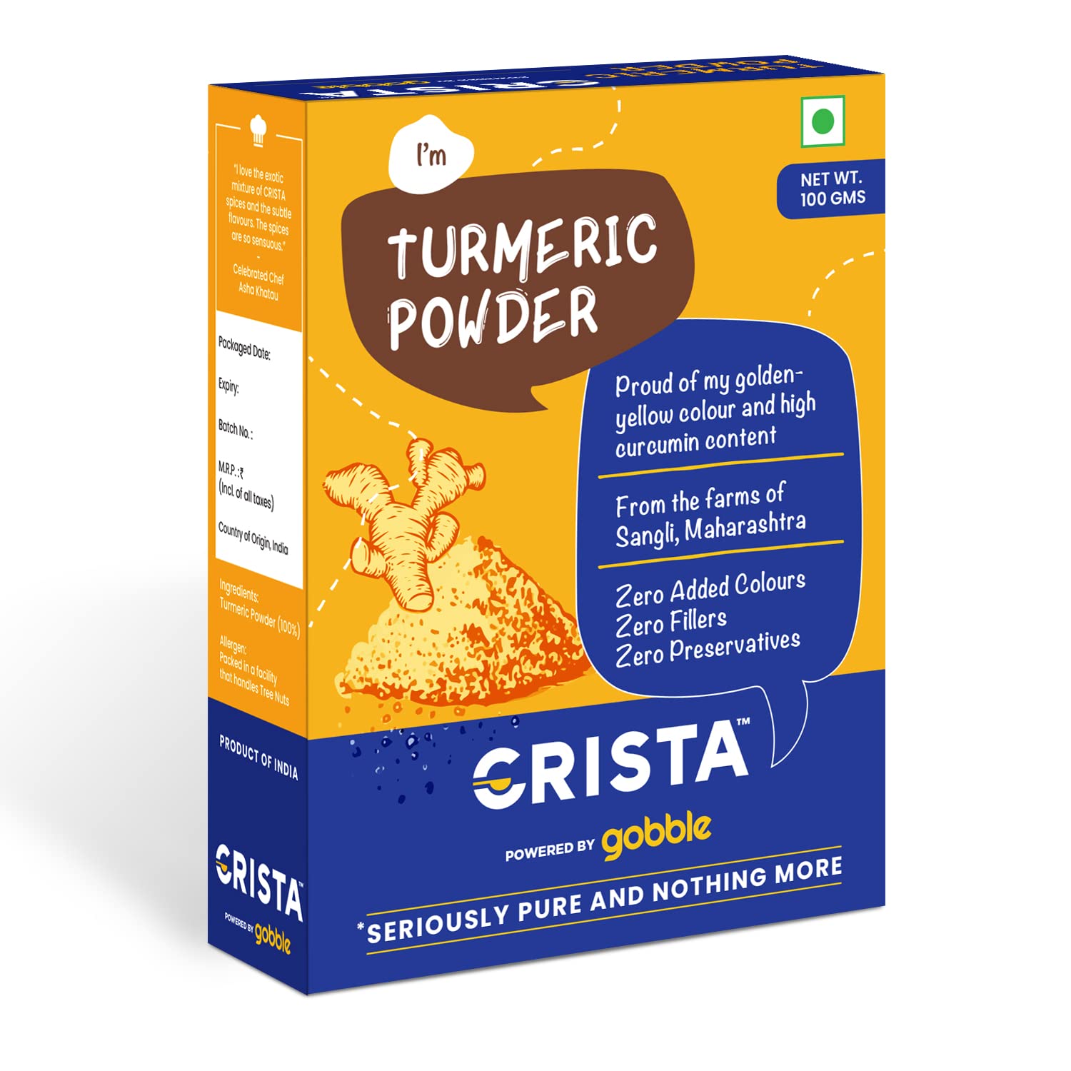 CRISTA Turmeric Powder, 100 gm