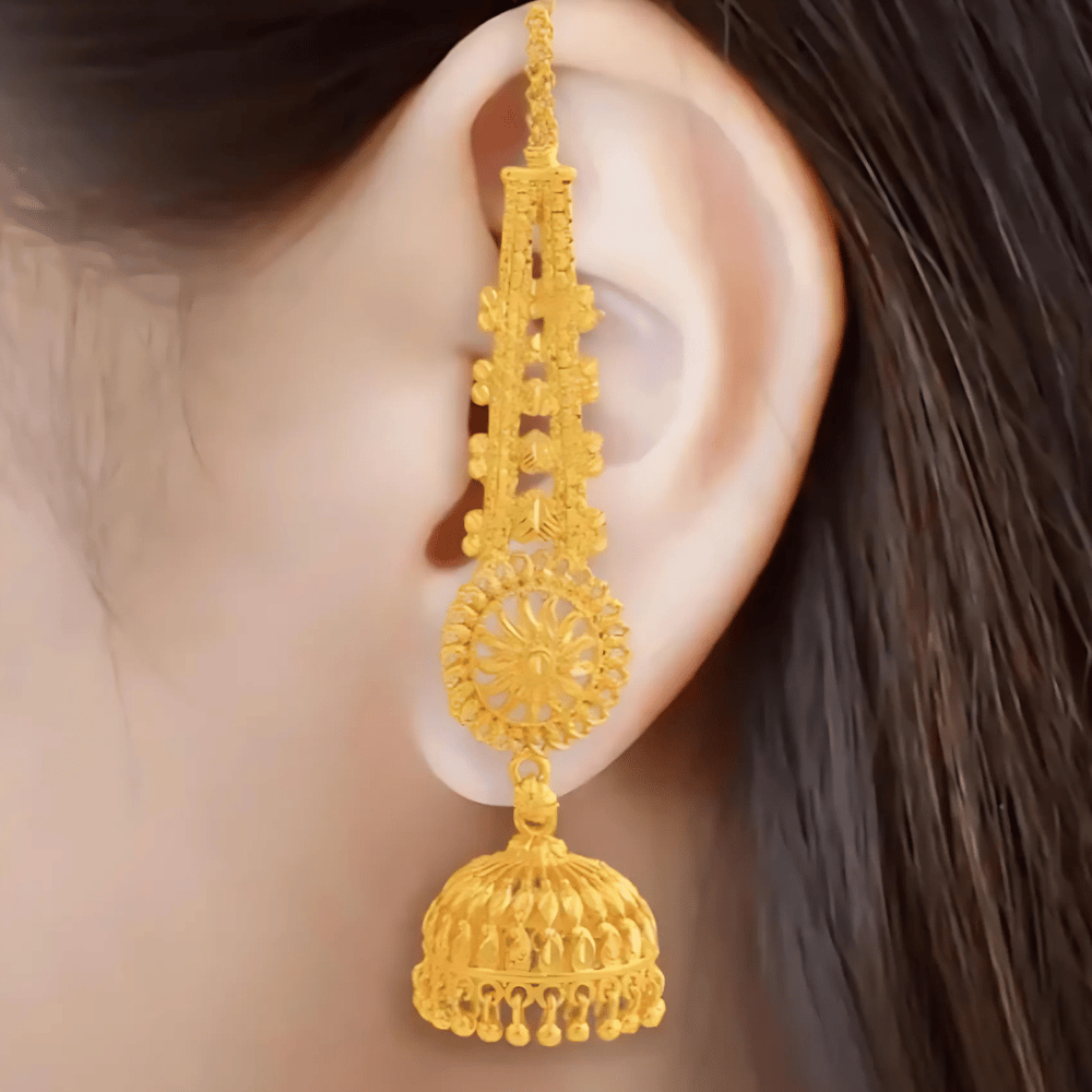 Royal Heritage Gold Jhumka Earrings - Earrings | Buy online on ZillyBuy