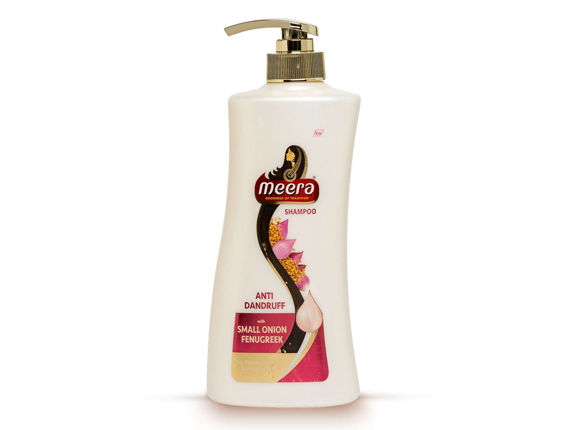Meera Anti Dandruff Shampoo, With Goodness Of Small Onion and Fenugreek, Nourishment, For Men And Women, Paraben Free, 650 ml