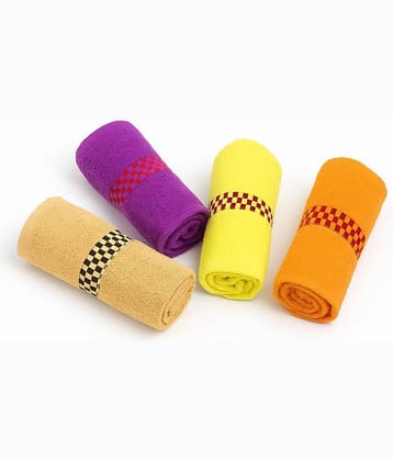 Wholesale india Cotton Solid Face Towel 301-350 GSM ( Pack of 4 ) - Multicolor