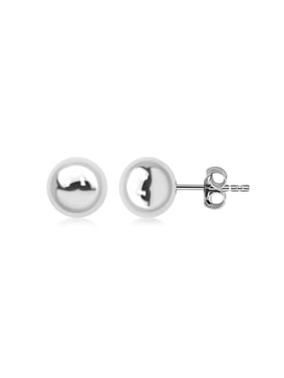 4 MM Silver Ball Stud Earrings