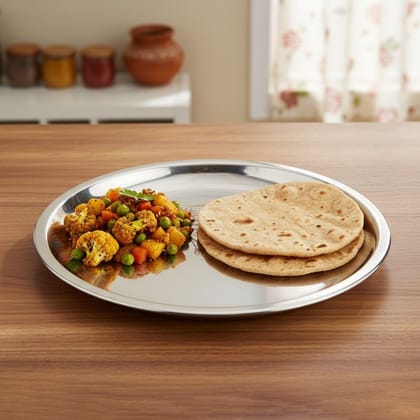 Stainless Steel China Plate Quarter Size Dinner Plate (SMAS079 A)