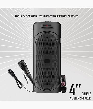 V WORTEX STROM 30 W Bluetooth Speaker Bluetooth v5.0 with USB,SD card Slot,Aux Playback Time 4 hrs Black