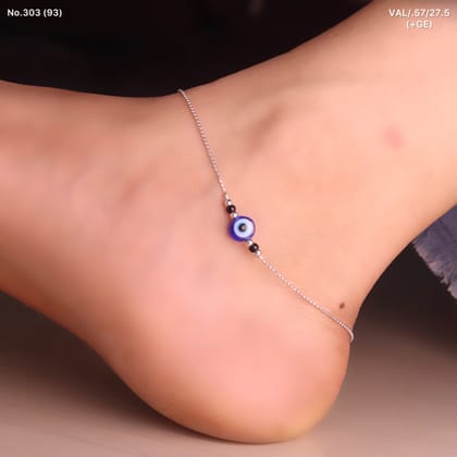 Delicate Evil Eye Charm Payal for Women