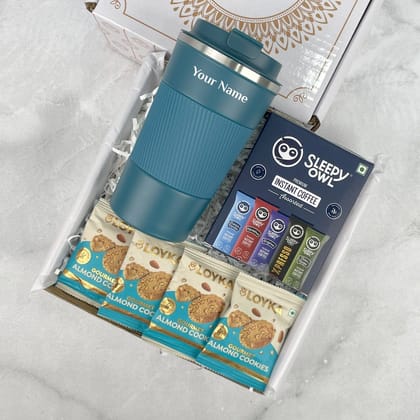 Premium Personalized Gifts: Tumbler, Sleepy Owl & Cookies