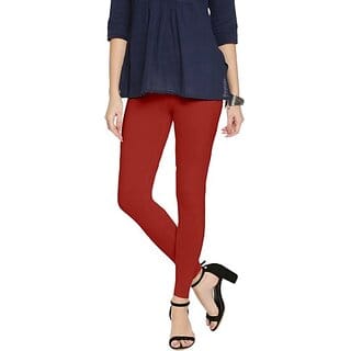 SHE PURE LUXURY WEAR Ankle Length  Ethnic Wear Legging  (Red, Solid)