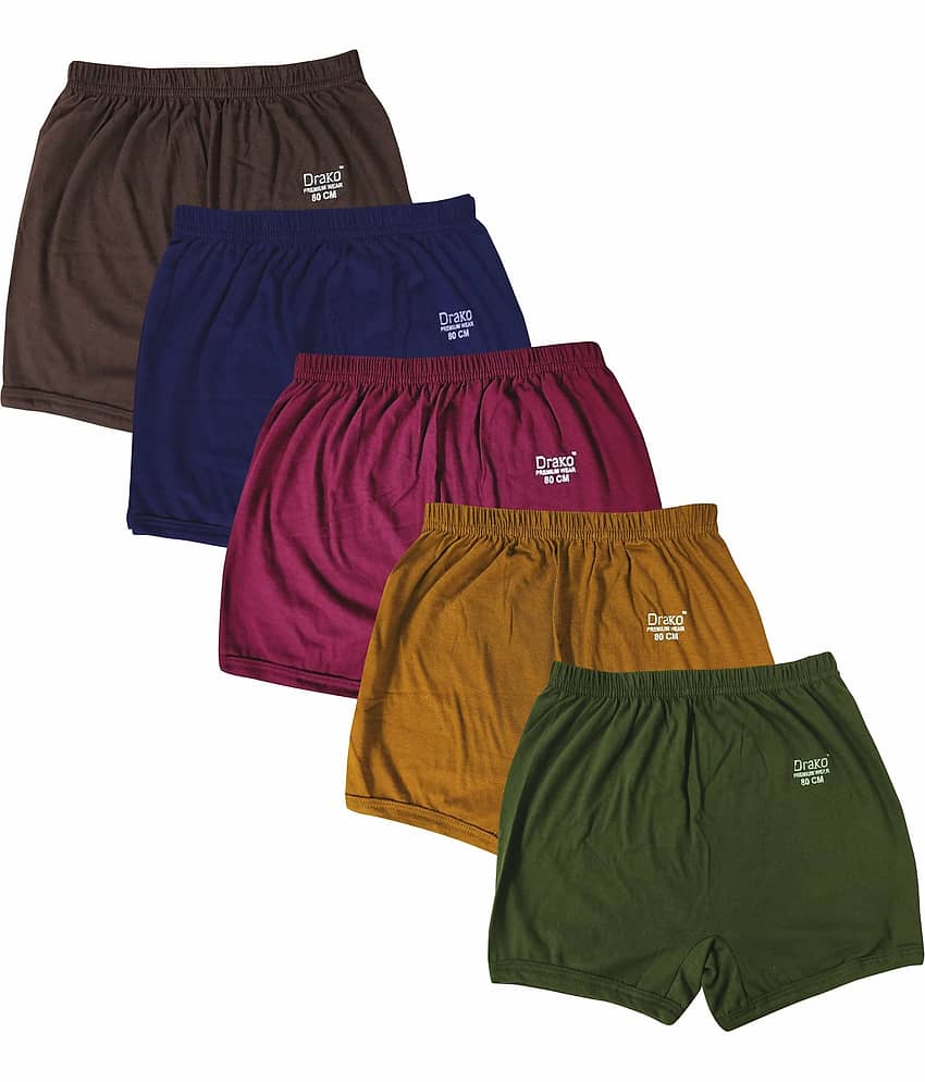 Drako Pack of 5 Boys Cotton Trunks ( Multicolor )