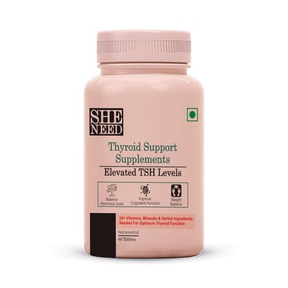 SheNeed Thyroid support supplement | problem manage hormonal balance |Boosts Metabolism Promotes Hair Growth – 60 Tablets