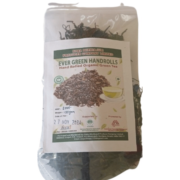 Hand Rolled Organic Green Tea - 100 gm