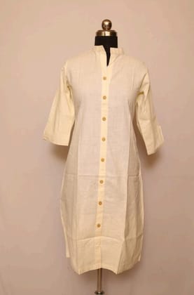 Cotton Collar Kurti With Sleeves