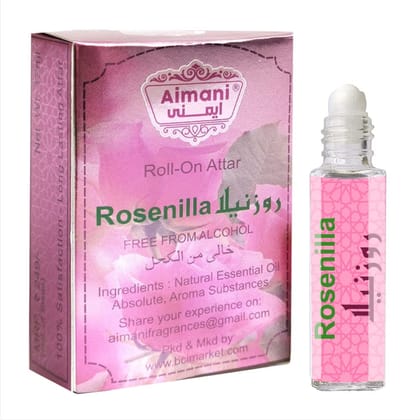 Aimani Rosenilla | Rose Venilla Attar itr perfume | 100% alchohole free | 36+ Hour Long Lasting Fragrance | Specilal For Women | Oil Attar 6ml