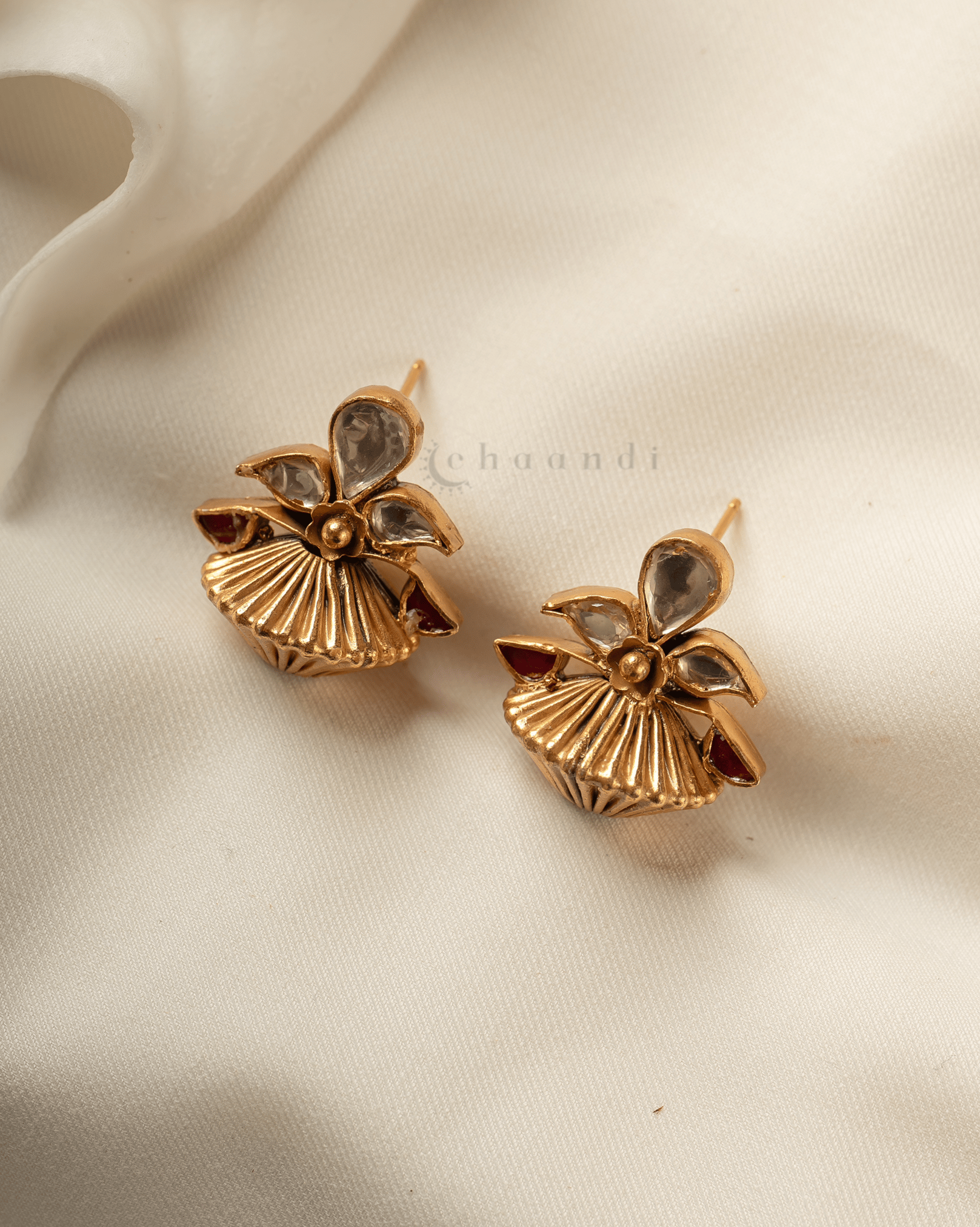 Gold Polish Silver Earrings CHE1881