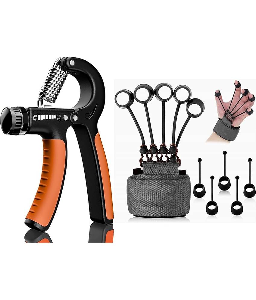 HORSE FIT R Shape Adjustable Premium Hand Gripper, With Finger Exerciser Gripper For Veins|Gym Equipment|Hand Exercise Equipment For Men & Women Gym Equipment