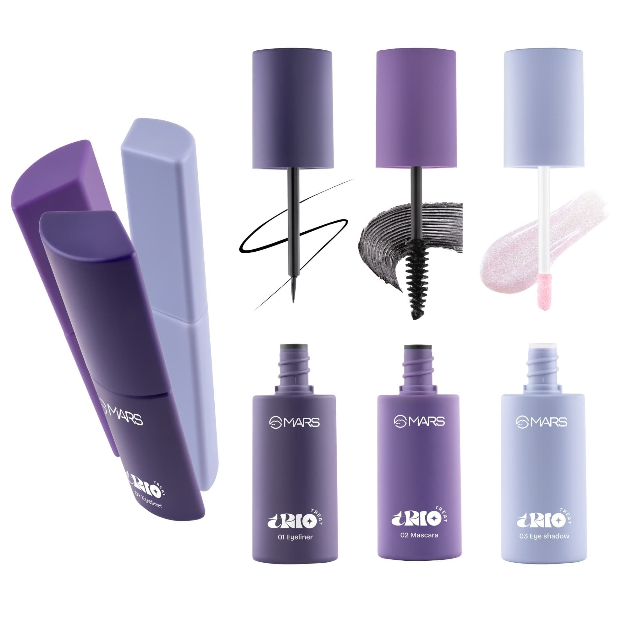 MARS TRIO Treat 3- in -1 Eye Makeup Kit with Eyeliner, Mascara & Eyeshadow 24.50g