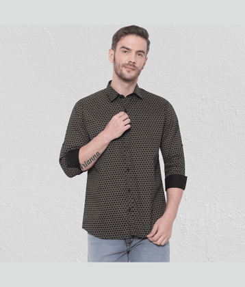 leeway - Black Cotton Blend Slim Fit Men's Casual Shirt ( Pack of 1 )