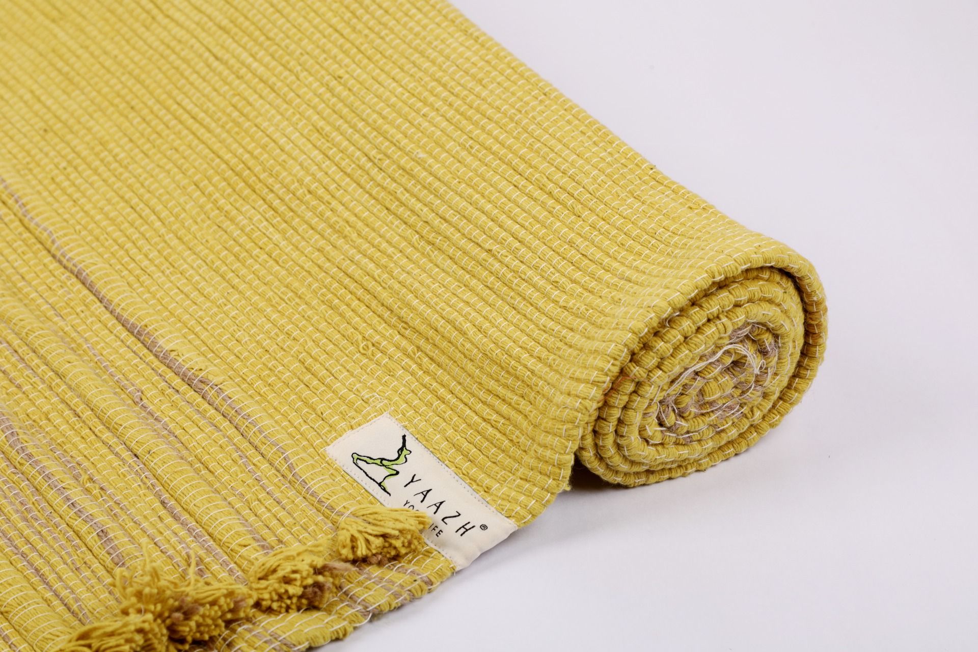Herbally Dyed Yoga Mat | Organic Cotton | Yellow