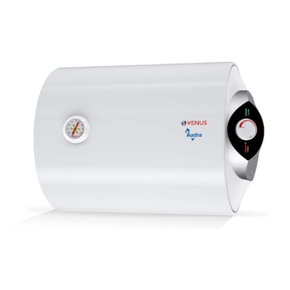 Venus Audra 25-Litre (White) Storage Water Heater | Horizontal geyser | Porcelain Enamelled Tank | Corrosion resistance | 3 Star | ISI | Free Flexible Hose Pipe | Perfect fit for modern false ceiling Venus Audra 25-Litre (White) Storage Water Heater | Ho