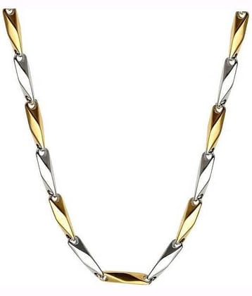 Green Spritual Rhodium Plated Chain ( Set of 1 )