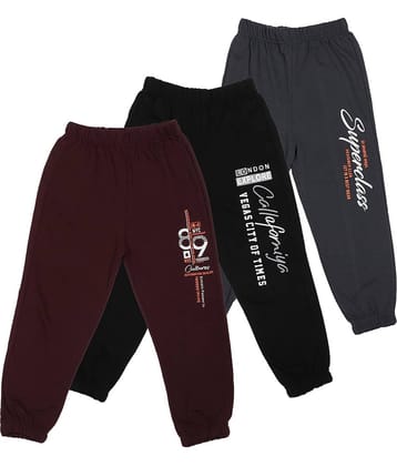 Cremlin Clothing Pack of 3 Boys Cotton Blend Trackpant ( Multicolor )
