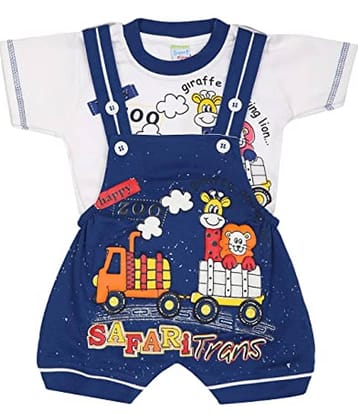 NammaBaby Pack of 1 Unisex for Baby Cotton Dungaree Sets ( White )