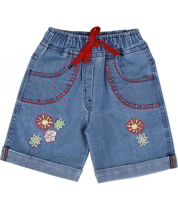 Cremlin Clothing - Blue Denim Girls Hot Pants ( Pack of 1 )