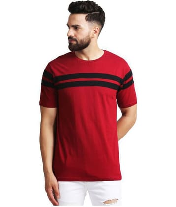 Leotude Pack of 1 Cotton Regular Fit Men's T-Shirt ( Maroon )
