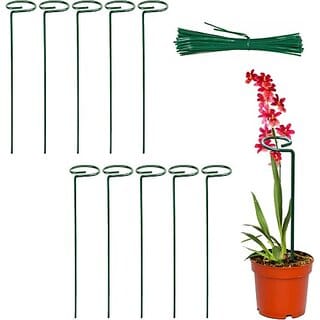 46 cm Iron Garden Stake (Pack of 2) - Durable Plant Support and Landscape Stabilizer for Flowers, Vegetables,