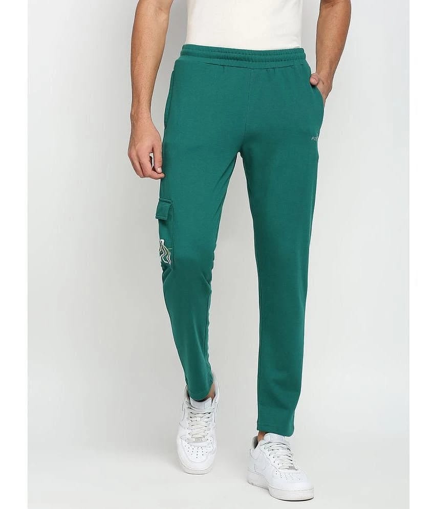 Fitz Green Cotton Blend Mens Trackpants ( Pack of 1 ) - None